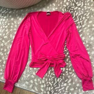 Windsor Hot Pink Wrap Top